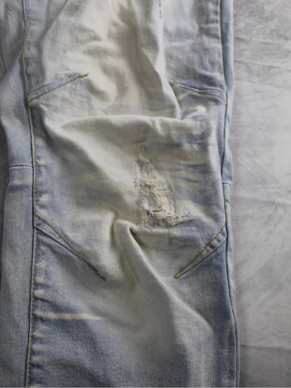 Arketype Mens Distressed Jeans 36x32 Light Wash Ripped Faded Denim Blue Pants